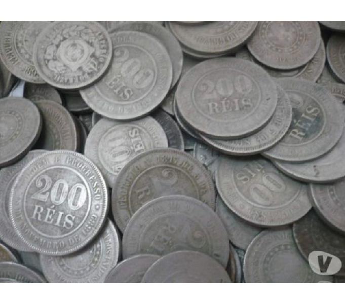 100 MOEDAS ANTIGAS DE 1871 ATÉ 1900 R$200 TODAS