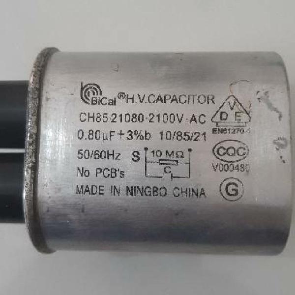 Capacitor 0.80x2100 volts de alta tensao