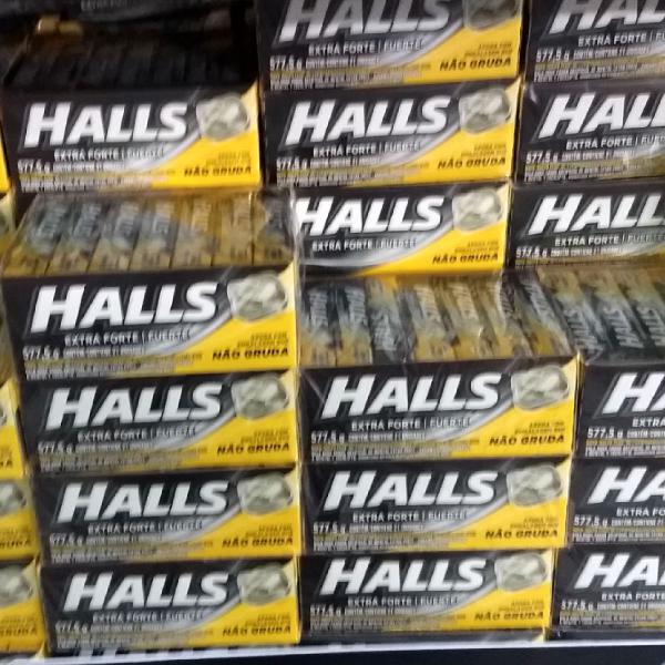 HALLS Drops. Caixa Lacrada com 20 Pacotes de HALLS Extra