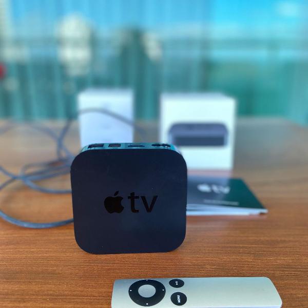 apple tv 3 geração - full hd 1080p - nunca usado