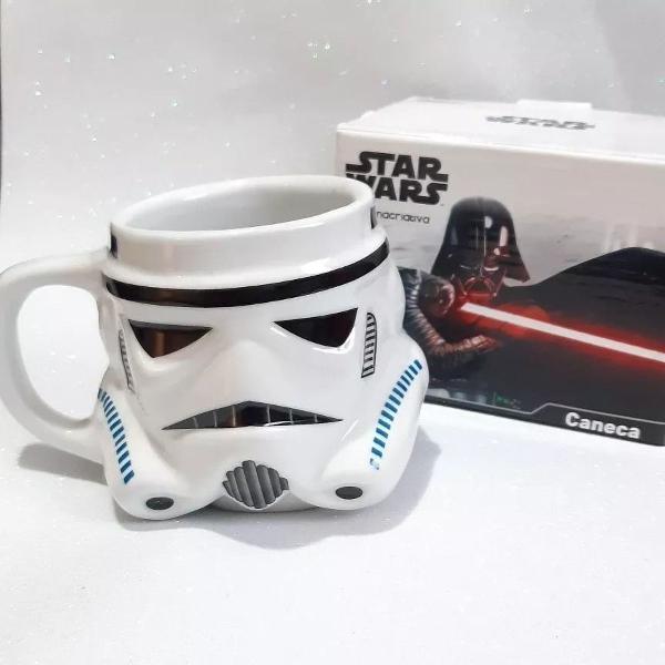 caneca formato 3d stormtrooper star wars