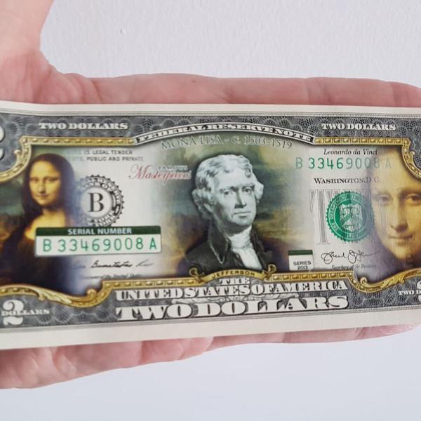 cédula dólar autêntica e exclusiva - colecionador - mona