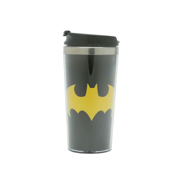 copo térmico batman logo amarelo dc comics