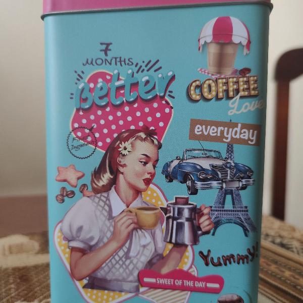 lata de mantimento café chá trecos retro cozinha