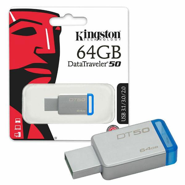 pen drive kingston datatraveler 50 64gb usb 3.1/3.0/2.0