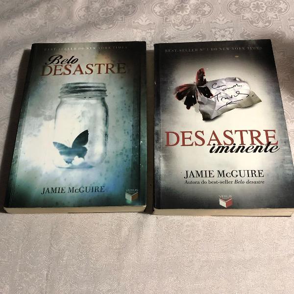 2 livros: belo desastre e desastre iminente, autor: jamie