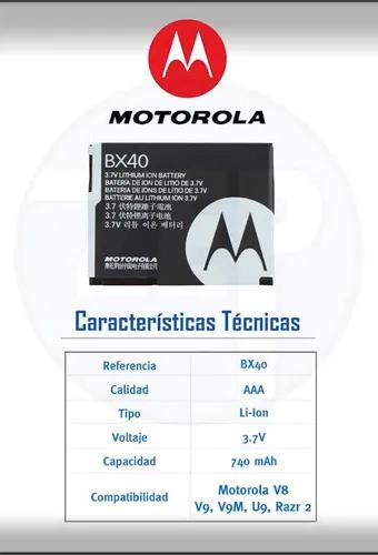 Bateria Original Motorola Bx40 V8 V9 V9m U9 Zn5 I9 Nextel