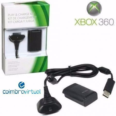 Bateria para Controle Xbox 360 Kit play And Charge Bateria +