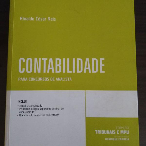 Contabilidade para concursos de analista - Editora Juspodivm