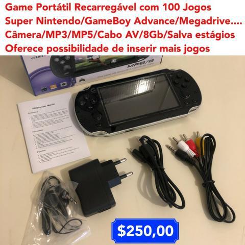 Game Portátil Recarregável MP3/MP5/Câmera - Novo