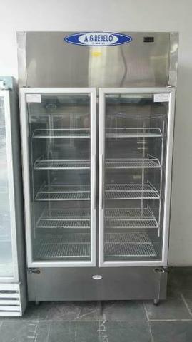 Geladeira expositora dupla. inox