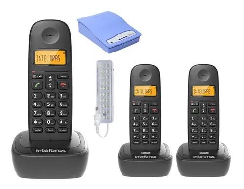 Kit Aparelho Telefone Bina 2 Ramal Entrada Chip Celular 3g