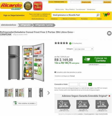 Refrigerador 386L Evox