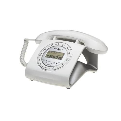 Telefone Com Fio E Estilo Retrô Cor Branco Tc 8312