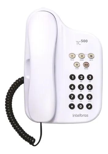 Telefone Com Fio Intelbras Gôndola Tc 500 S/ Chave Branco