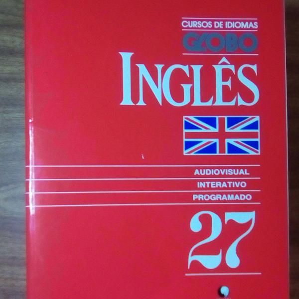 cursos de idiomas globo inglês - 27 volumes + 27 fitas k7