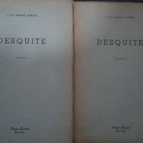 desquite - 2 volumes - j. do amaral gurgel - 1957
