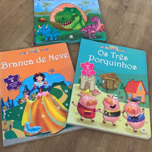 kit 3 livros infantis