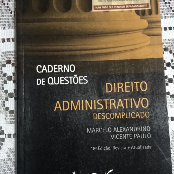 livro caderno de questões de direito administrativo