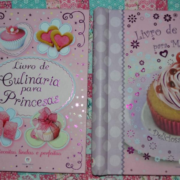 livro culinária e cupcakes para meninas