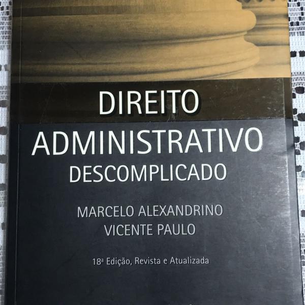livro de direito administrativo descomplicado