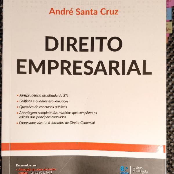 livro direito empresarial - andré santa cruz - 2018