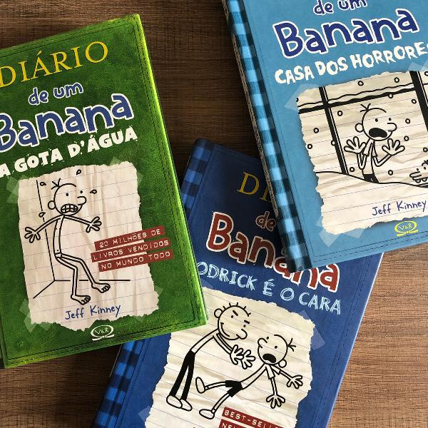 livros diário de um banana - volumas 2,3 e 6