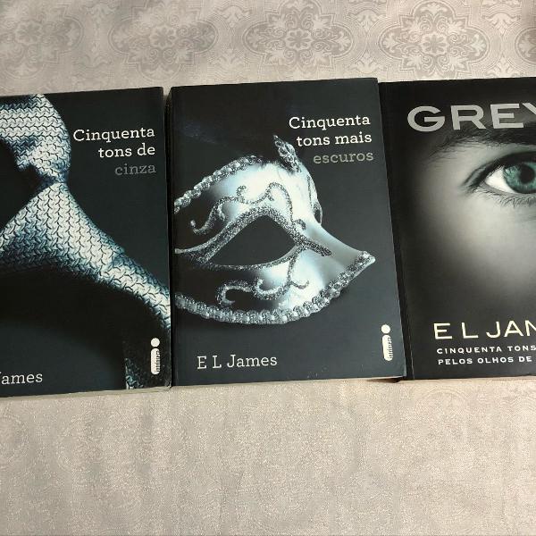 livros: e l james 50 tons de cinza, cinquenta tons mais