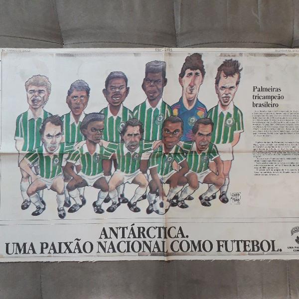pôster caricatura palmeiras campeão paulista de 1993.