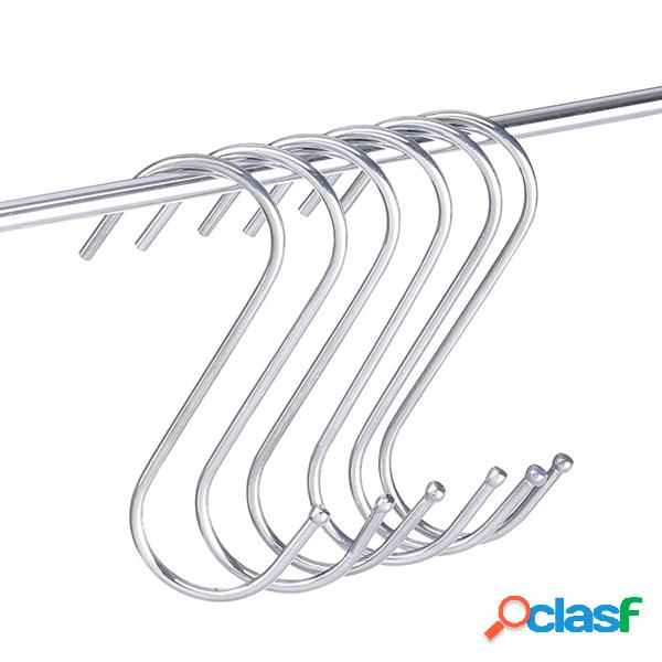 10 pcs de aço inoxidável ganchos de fechamento Rack S