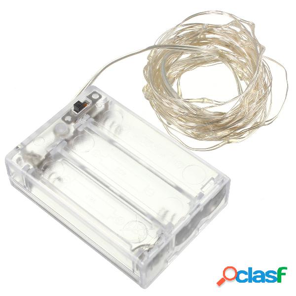 10M 100 LED Silver Wire Fairy String Light bateria