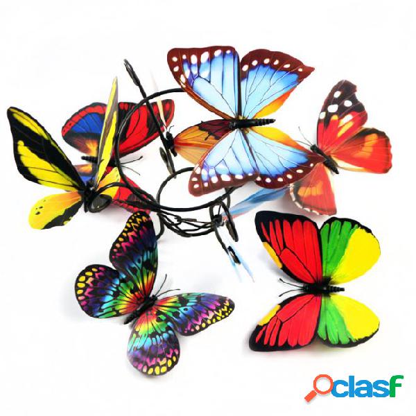 10Pcs 3D Peças dobradas de borboleta colorido adesivo de