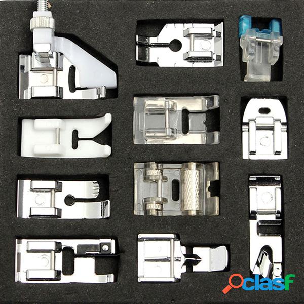 11pcs máquina de costura doméstica Universal Presser Foot