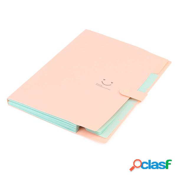 1PCS Plastic 5 Camadas Pockets A4 Pouch Bill Folder Titular