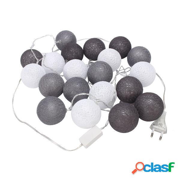 20 Led Cotton Balls Fairy String Lights Party Patio Wedding