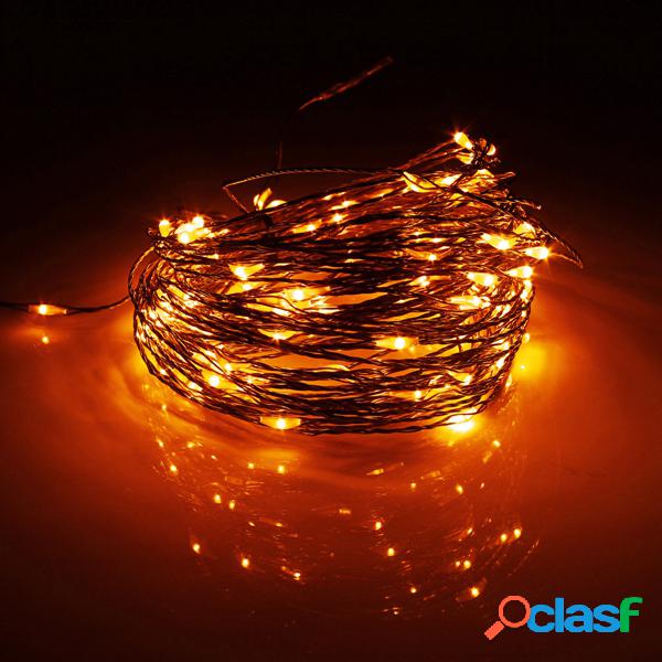 20 M 200 LED Solar Powered Copper Fio Cordas Fada Luz