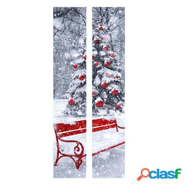 200cm 3D Door Wall Decalques de adesivos de Natal