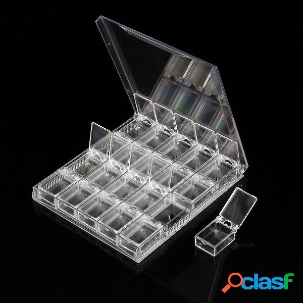 20Pcs / Box Transparente de plástico acrílico Cosméticos