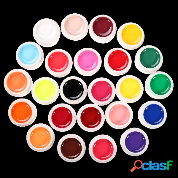 24 cores Liquid Pure Manicure Nail Art UV Gel Builder