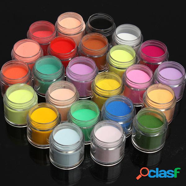 24 cores Manicure Nail Art Powder Dust Decoration Set
