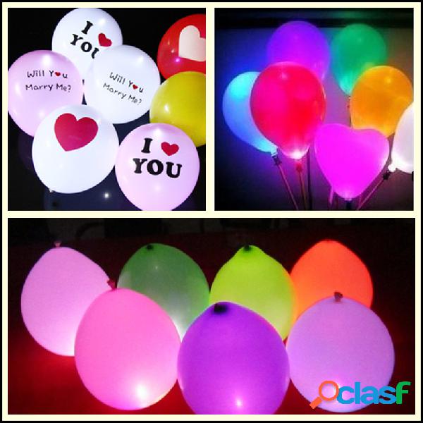 25pcs 1.7cm Round LED Balloon Light Lamp Glowing Balloon