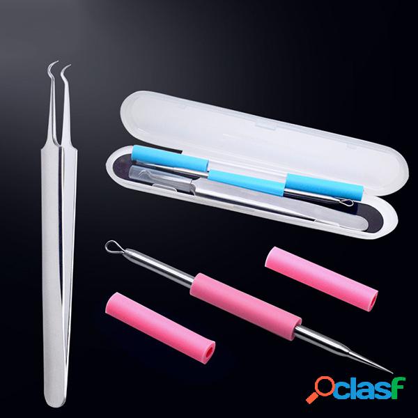 2Pcs Acne Extractor Remover Kit de ferramentas Pimple