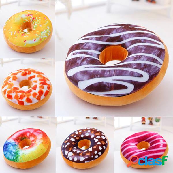 40cm Colorful Creative 3D Plush Donut Throw Pillow Sofa Car
