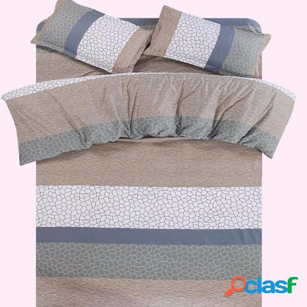 4pcs Elegant Bedding Set Travesseiro Quilt Duvet Cover Flat