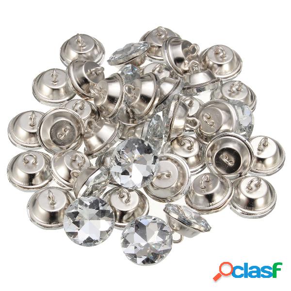 50 pcs 20mm Acryl Botões 2 Buracos Imitação De Cristal De