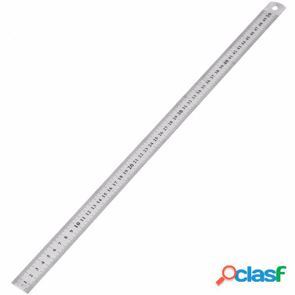 50cm de aço inoxidável dupla face escala régua régua