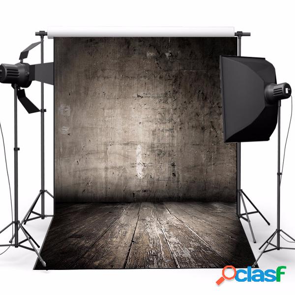 5x7FT Vintage Photo Backdrops Piso de madeira Vinyl Photo