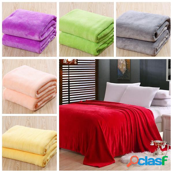 6 cores 150x200cm Flanela Sofá quente luxuoso de luxo Cama