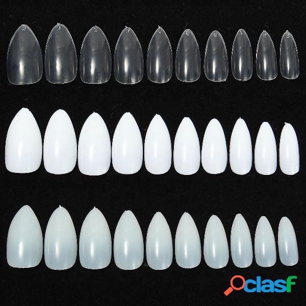 600Pcs Amêndoa Oval Shape Stiletto Pointy Falso Nail Tips