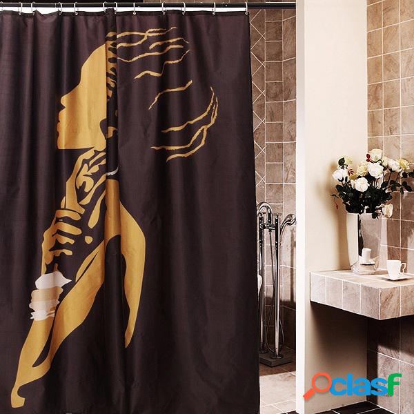 66x72 Inch Africano Mulher Pattern Cartoon Waterproof